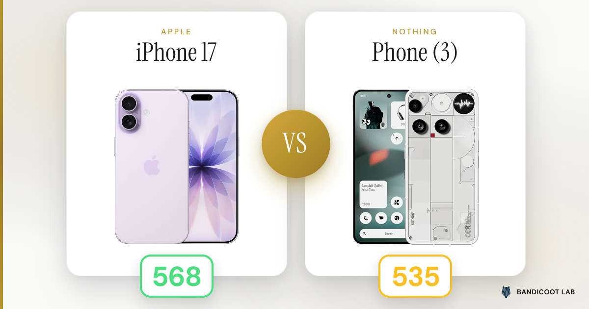 Apple iPhone 17 vs Nothing Phone (3)