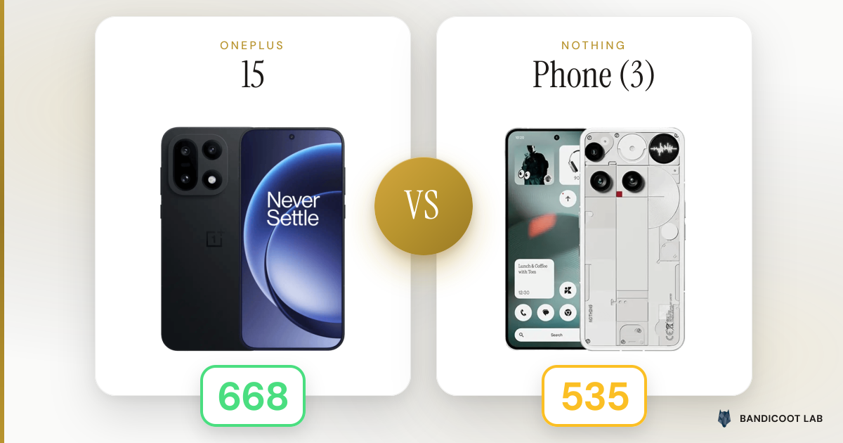 OnePlus 15 vs Nothing Phone (3)