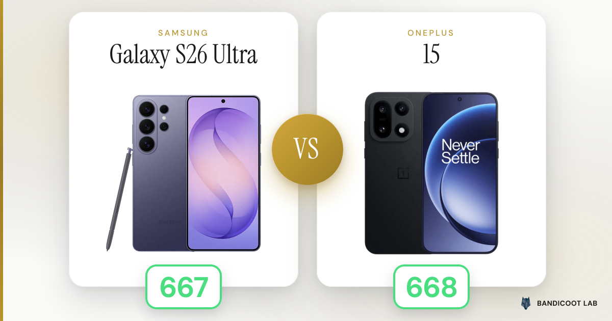 Samsung Galaxy S26 Ultra vs OnePlus 15