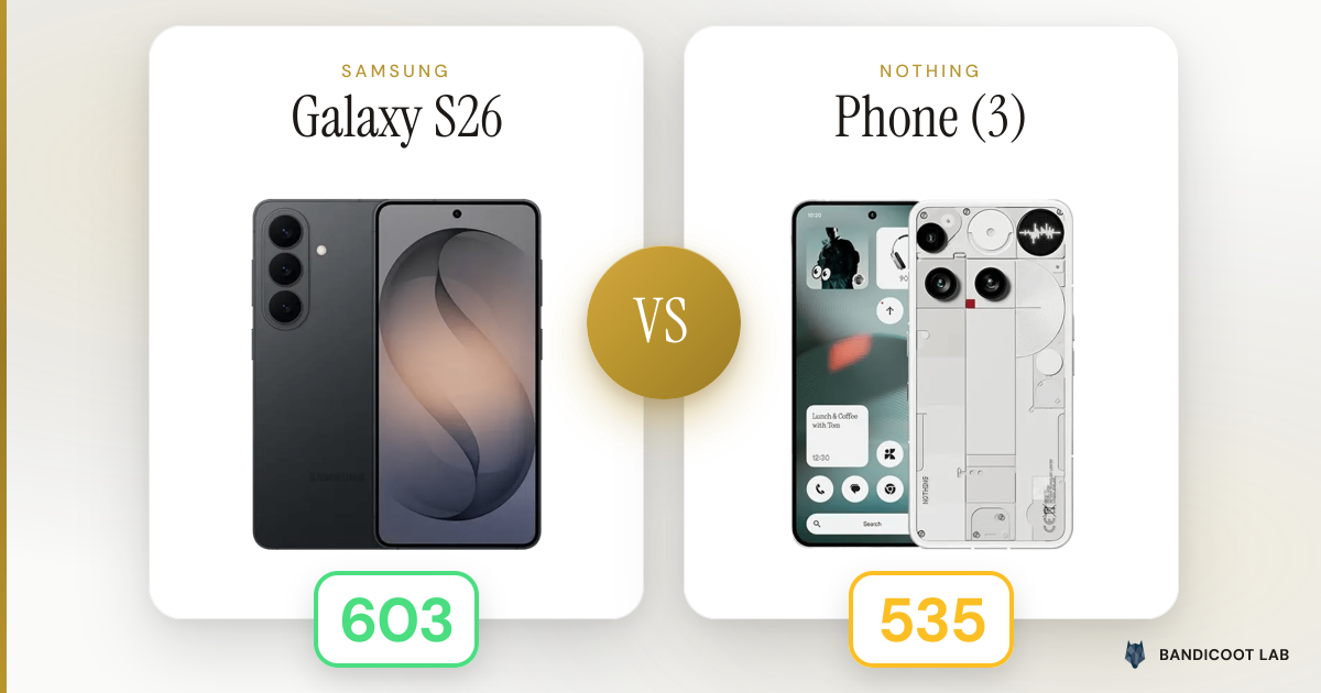 Samsung Galaxy S26 vs Nothing Phone (3)