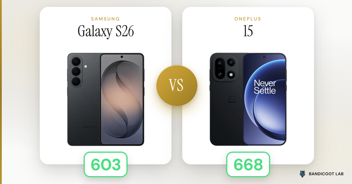 Samsung Galaxy S26 vs OnePlus 15